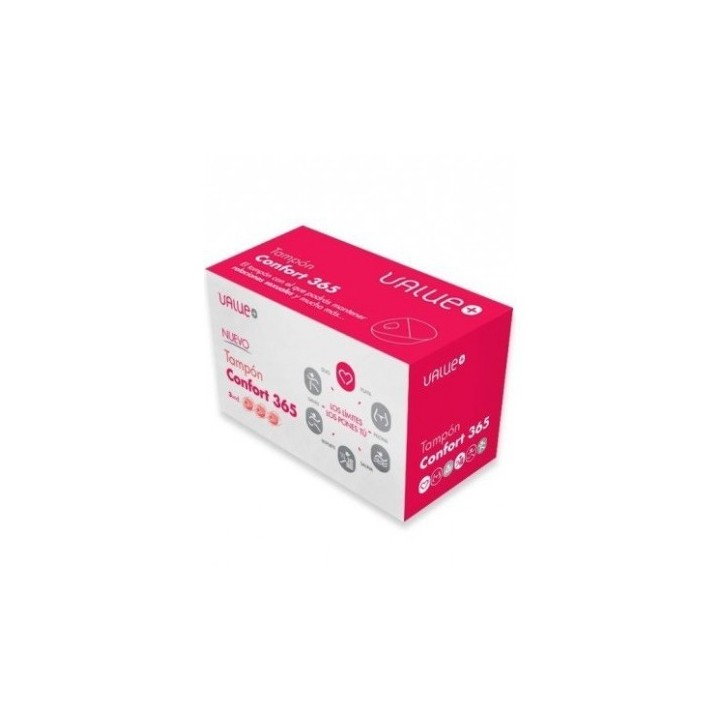 Value Tampon Confort 365, 3 Unidades