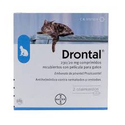 Comprimés chats Drontal 2 . Bayer .