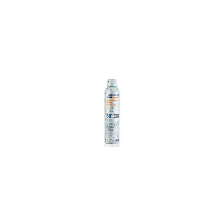 Fotoprotector Transparent Spray WET SKIN 50+. Isdin.