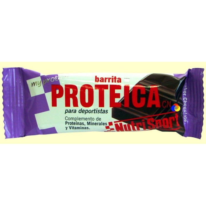 Chocolate protein bar . NutriSport. 