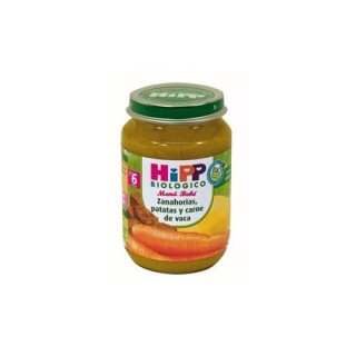 Hipp Biológico Menú bebe . (Potitos) Zanahorias , patatas y carne de ternera Hipp 190 gr. 6 Meses+