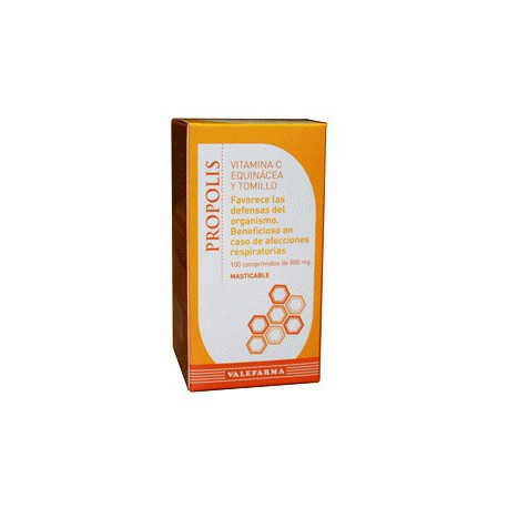 Propolis Vitamine C à croquer , l'échinacée et le thym. Valefarma 