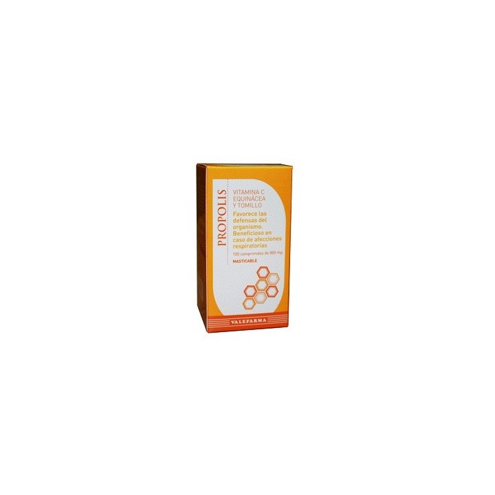 Propolis Chewable Vitamin C, Echinacea and Thyme. Valefarma.