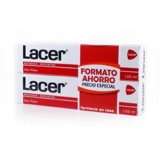 LACER PASTA DENTÍFRICA DUPLO 125 ML FORMATO AHORRO 2 UNIDADES