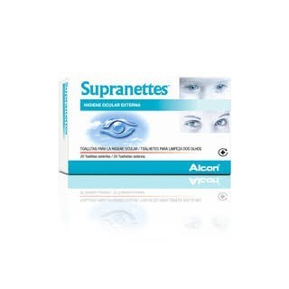 Ophthalmic Suprannettes wipes. Alcon.