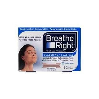 BREATHE RIGHTTiras Nasales Clásicas grandes (30 TIRAS)